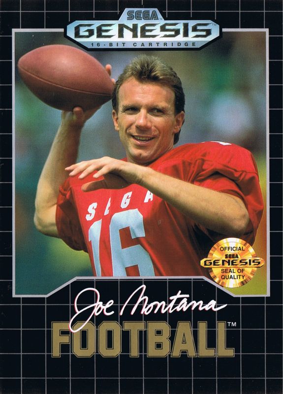 Joe Montana Football box art for Sega Genesis